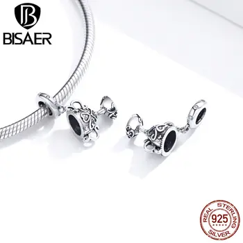 

BISAER Cup Charms BISAER 925 Sterling Silver Trophy Prize Vintage Filigree Charms Beads for Bracelet Jewelry Making HSC1475