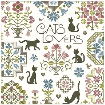 

Jigsaw Kitten Garden patterns Counted Cross Stitch 11CT 14CT 18CT DIY Chinese Cross Stitch Kit Embroidery Needlework Sets