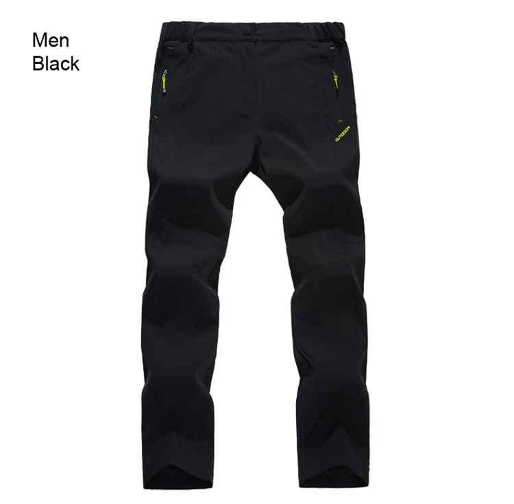 men black TRVLWEGO походные и походные брюки мужские мягкие оболочки согревают спортивные лыжные уличные зимние водостойкий репеллент треккинговые лыжные брюки - Цвет: men black