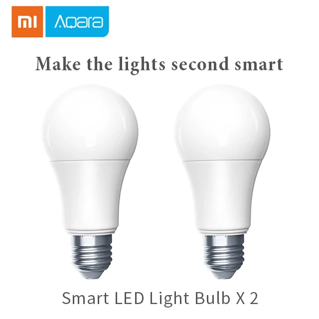 Умный светодиодный светильник Xiaomi Aqara с регулируемой цветовой температурой для MIjia "умные" аксессуары для дома - Цвет: LED bulb X 2