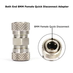 Charging Hose Stainless Steel Double Both End 8MM Female Quick Disconnect Adaptor