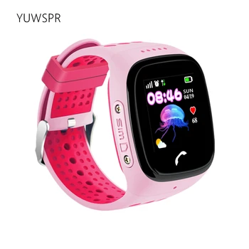 

Kids smart watch LBS positioning touch screen SOS call soft silicone strap children tracker smart clock DF28