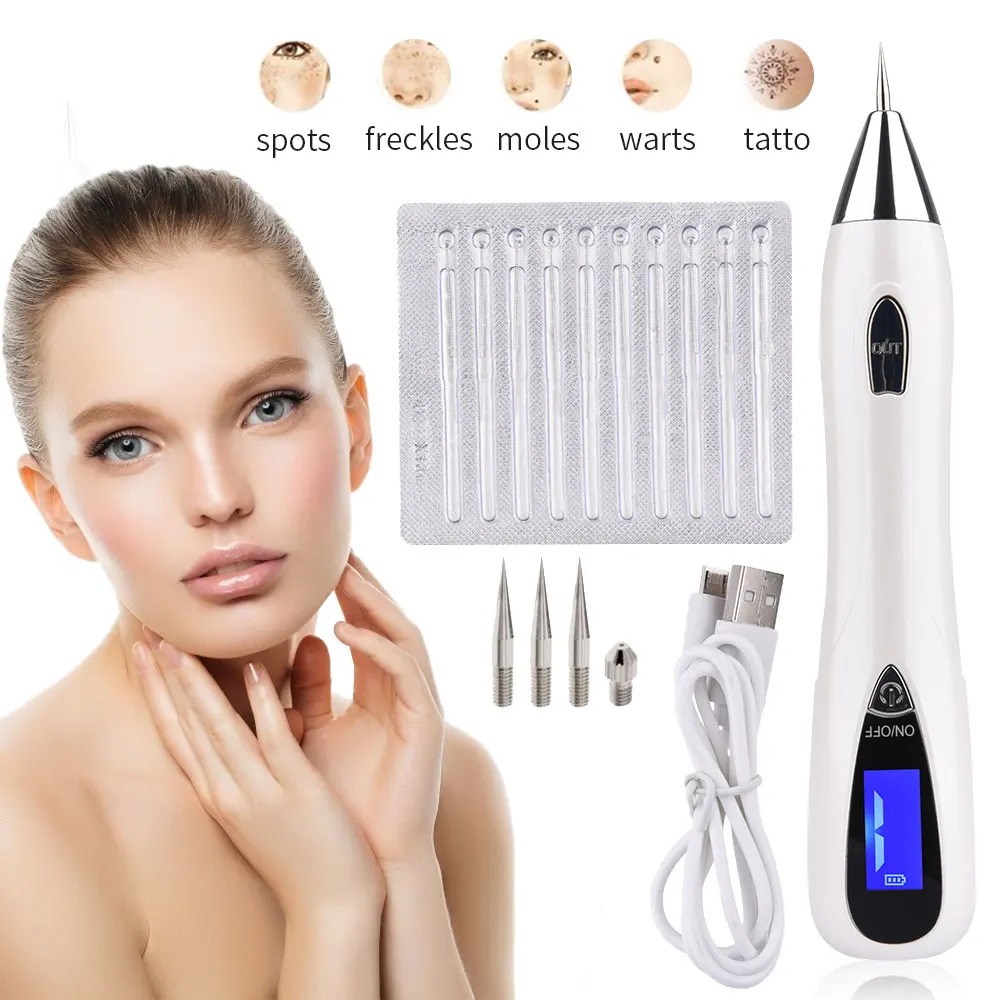 

Electric Laser Mole Removal Pen Wart Plasma Remover Device Facial Skin Corn Freckle Tag Dark Age Sweep Spots Tattoo Beauty Tool