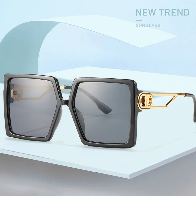 Squar Sunglasss Womn Fashion 2023  Nw Vintag Shads Mn Brand Dsign  Big Sun Glasss UV400 Ovrsizd Eywar_voghion.com