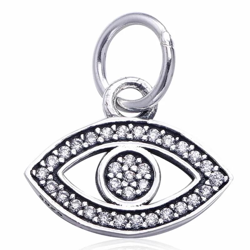 2414 925 Sterling Silver Classic Fairy Crystal Shoes Charm Pendant Bracelet DIY Accessories Pendant Free Shipping Wholesale - Цвет: 2414
