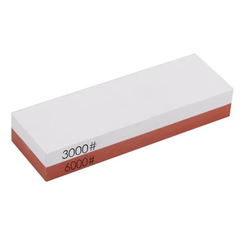 

Sharp Double Sided Whetstone Knife Sharpening Stone 2 Side Grit 3000/6000 Waterstone NonSlip Base