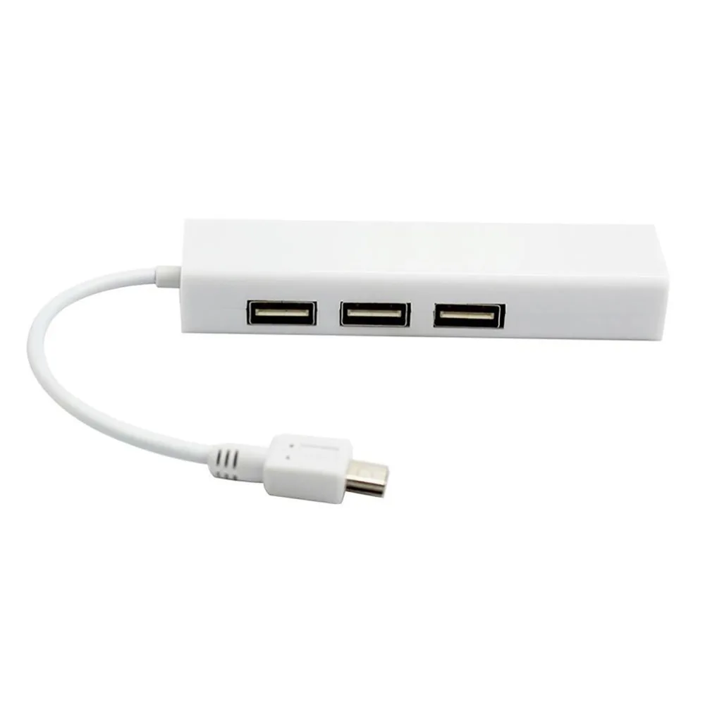 Высокоскоростной мини USB 5 Pin для сети LAN Ethernet RJ45 адаптер конвертер с 3 портами USB 2,0 концентратор адаптер usb-хаб