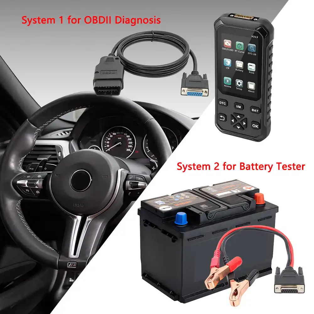 カーバッテリーテスターv313 2in1 12v Obd2 Eobd車診断obd Obd2自動ツールv313 Odb2車のバッテリーアナライザコード リーダー コードリーダー スキャンツール Aliexpress