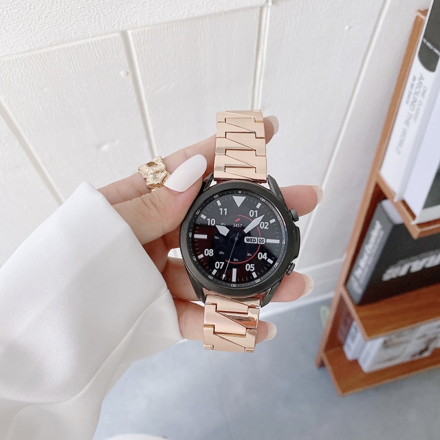 Metal stainless steel Watch band for Samsung Galaxy Gear S3 Watch 45mm 46mm luxurious Wristband bracelet watch strap Loop