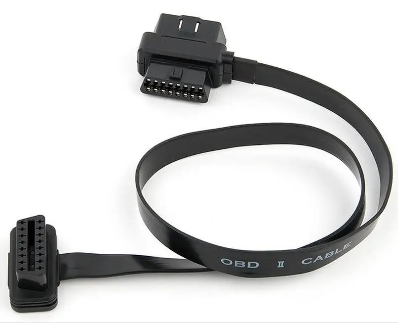 60 см ультра тонкий 2 в 1 OBDII OBD2 кабель 16 Pin мама-папа/Мама удлинитель Соединительный кабель сплиттер