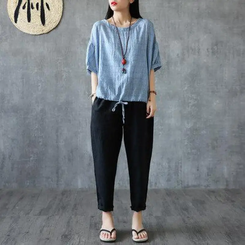 

2022 Autumn New Elastic High Waist Slimming Harem Pants Korean Loose Retro Simple Solid Color Women Casual Pants Free Shipping