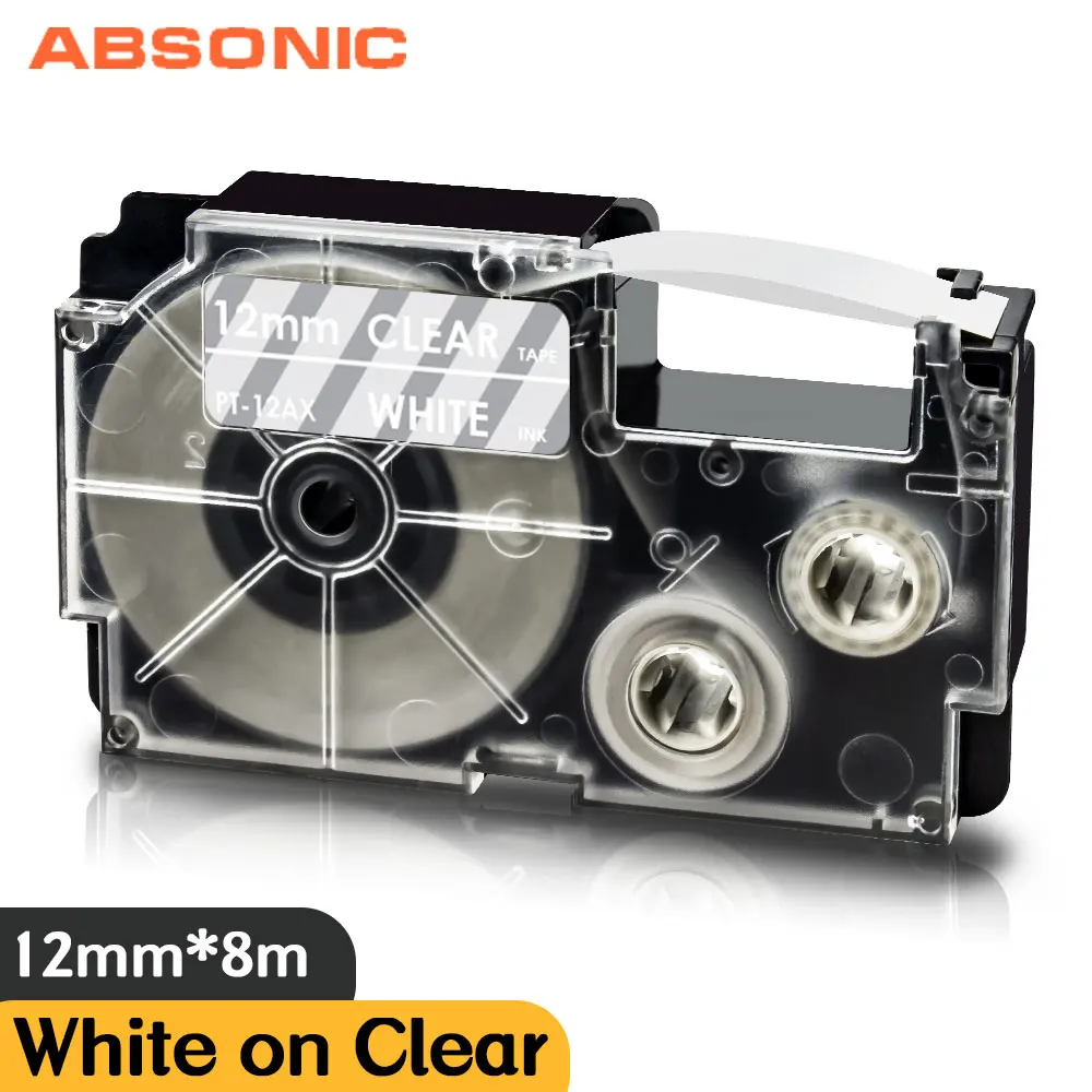 Label KINGDOM XR-9WE 9mm Label Tape Replacement For Casio XR-9WE2S 3/8" Black On White Label Tape Compatible With Casio Label Printers KL-120 KL-60 KL-100 KL750B KL750 KL7200,3-Pack
