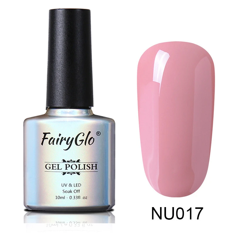 FairyGlo 10 мл фиолетовый серии УФ-лак для ногтей Vernis полу Перманентный лак для ногтей УФ Гель-лак для ногтей Цвет Гель-лак для маникюра - Цвет: NU017