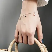 Корея S925 стерлингового серебра круглый шар браслет змеиные кости шар кулон ювелирные изделия