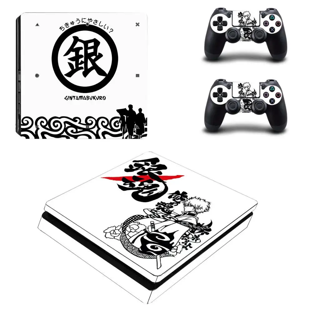 PS4 Slim sticker s Gintama Play station 4 Тонкая виниловая наклейка Pegatinas для playstation консоль и