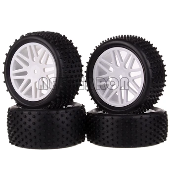 

NEW ENRON HSP 94107 4PCS Front+Rear Wheel Complete (Wheel Rim& Tyre) for RC 1/10 Off road Buggy RedCat 06010 06026