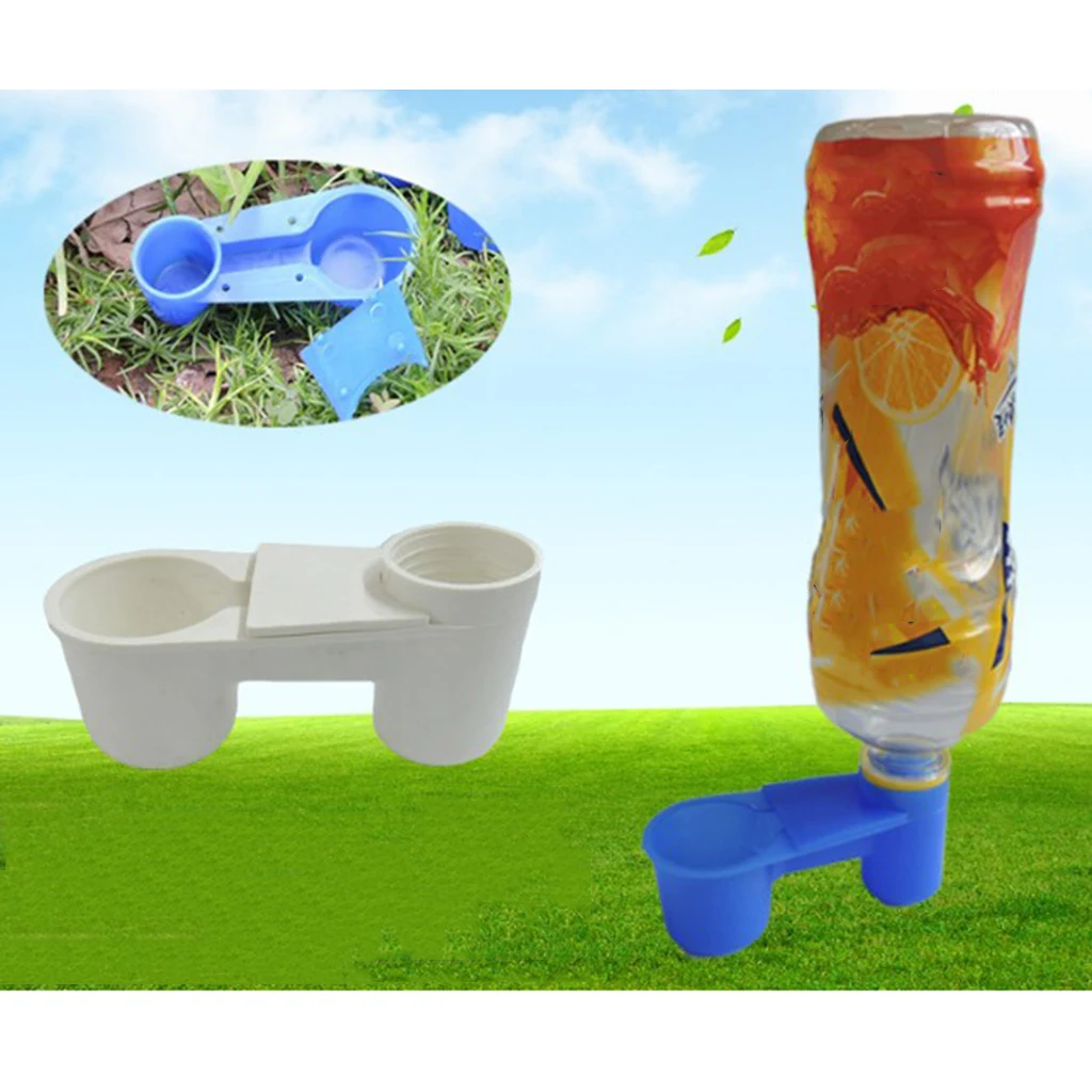 10pcs Plastic Soda  Water Bottle Bird Drinker Feeder Cup, Chicken Pigeons Bird Feeder Tools, Birds Feeding Accessories