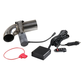 

2.5 Inch Exhaust Valve Muffler Cutout Kit Electric Exhaust Cutout Pipe Valve Set Wireless Remote Control Valve System