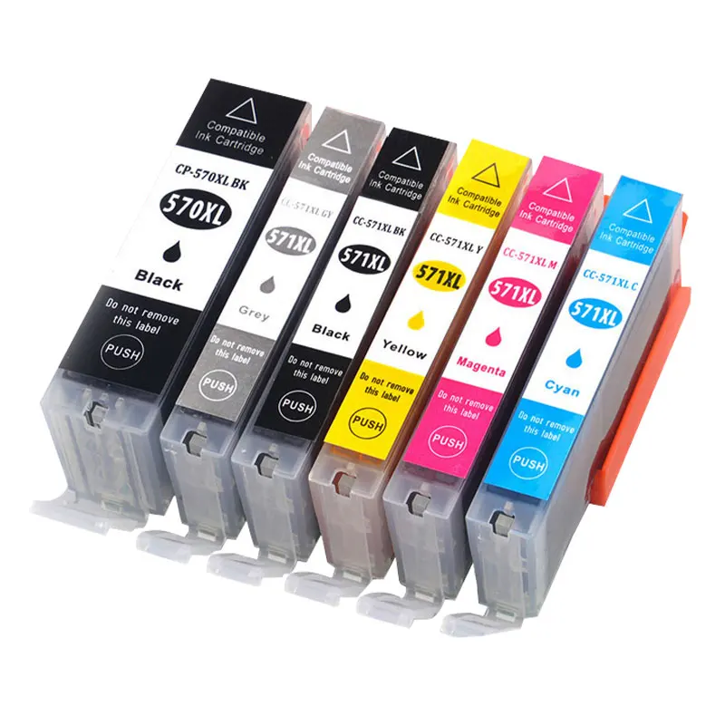 570 571 PGI-570 CLI-571 Replacement Ink Cartridge For Canon PIXMA MG5750 MG5751 MG5752 MG6850 TS6050 TS5050 TS5051 Printer — view 3