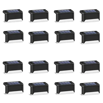 

16PCS Solar Light Solar Garden Lights Outdoor Waterproof Solar Led Fence Lamp for Patio Stairs Garden Pathway Step Yard