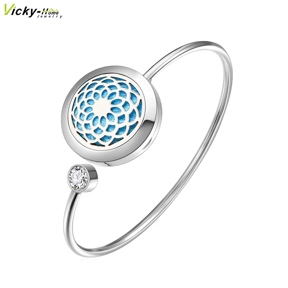 25mm Diffuser Locket Bangle Bracelet-2-1