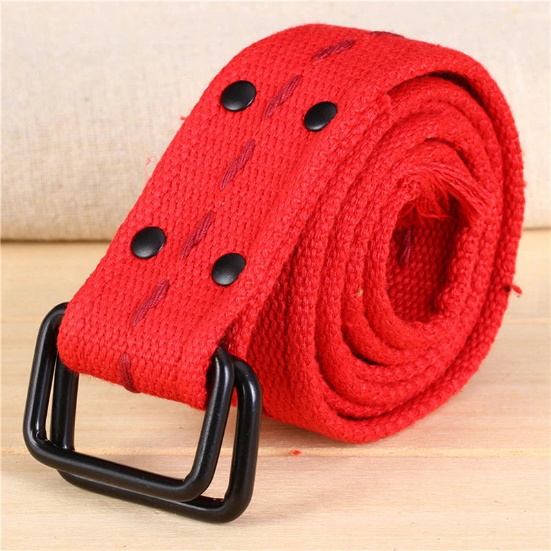 130cm red Мужской ремень, модный, унисекс, армейский, тактический, поясной ремень, джинсы, мужской, Повседневный, роскошный, тканевый, пояс, Ceinture Femme - Цвет: 130cm red