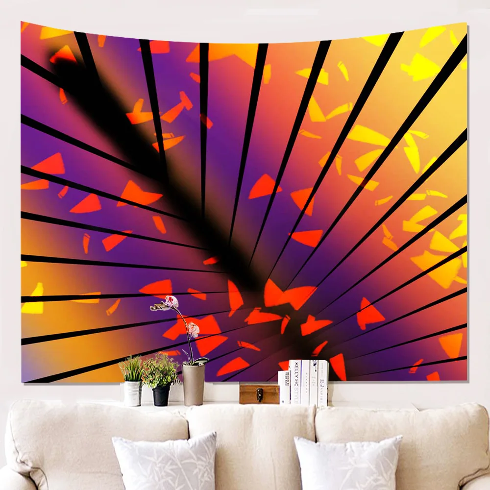 Zeegle Printed Stripe Large Wall Tapestry Beach Towel Bed Account Cheap Hippie Wall Hanging Tapestries Poylester Wall Art Mat