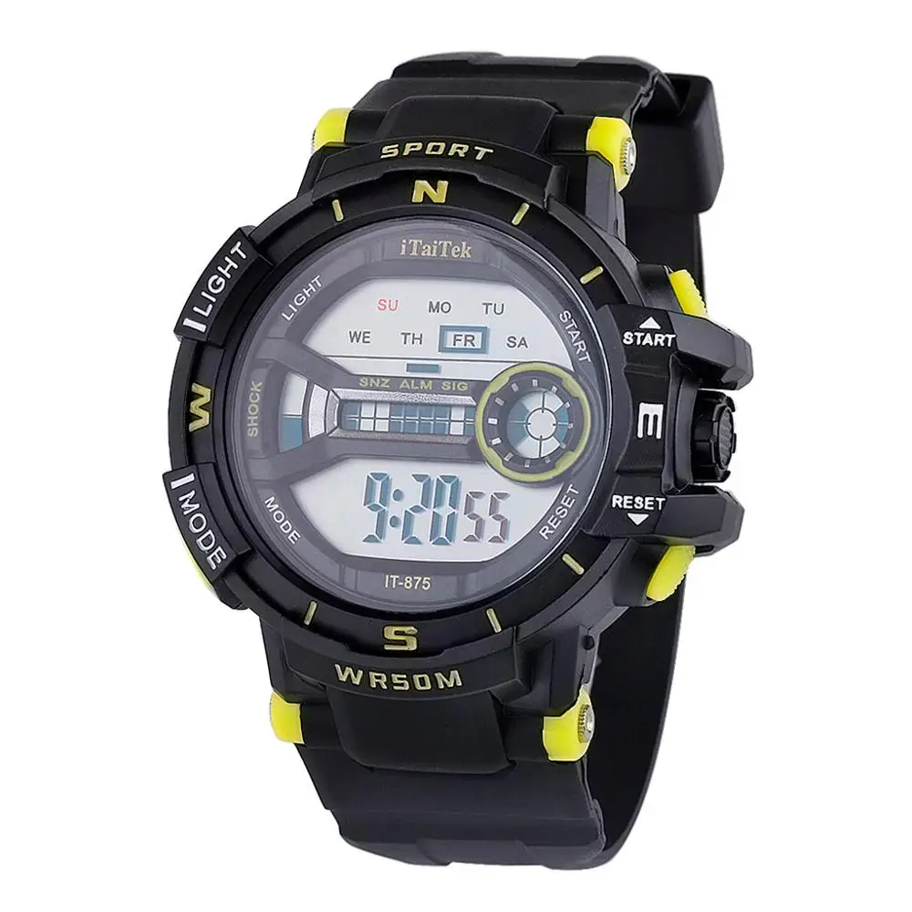

Sports Watch Multi Function Waterproof Luminous Fashion Electronic Watch Digital Watch Men Water Resistant #4O30