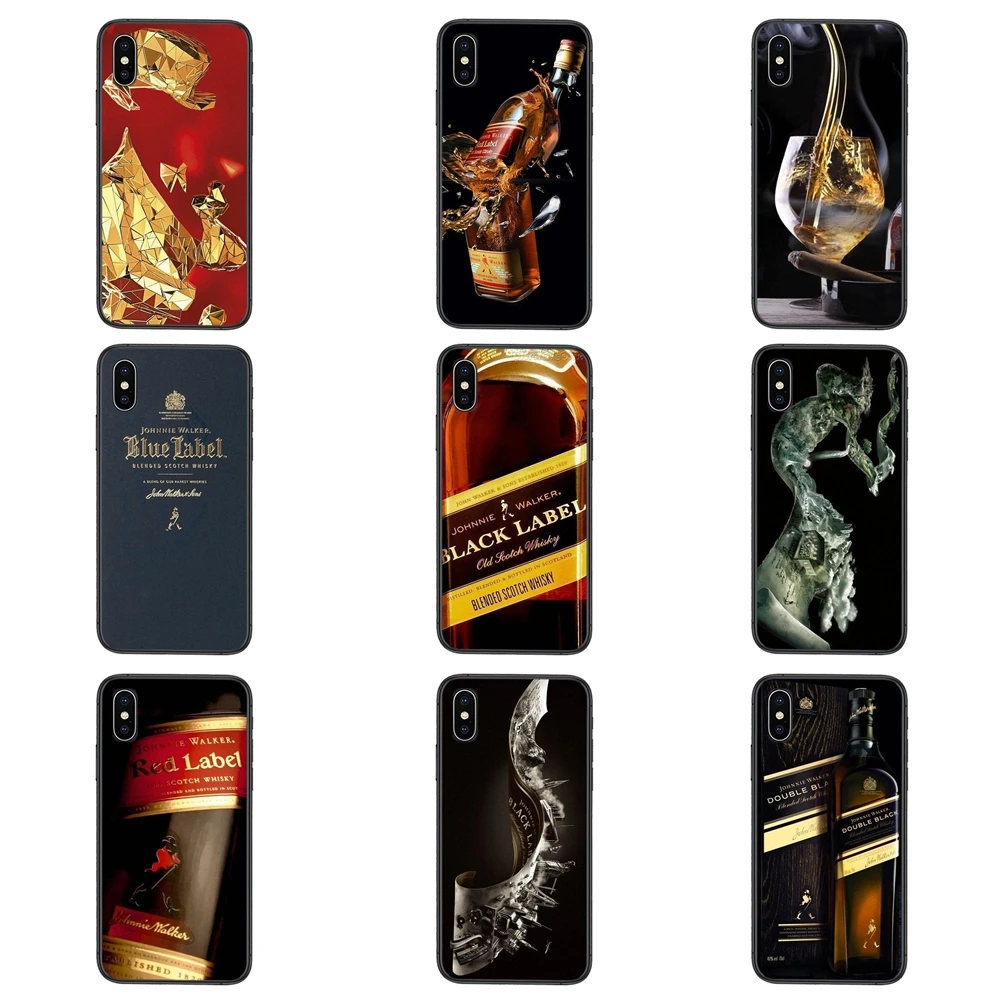 Black Funda 3D Back Soft Fastest Classic Red Wine Cup Johnnie Walker Blue Label For Samsung Galaxy A72 A71 A70 A50 A40 A30 A20
