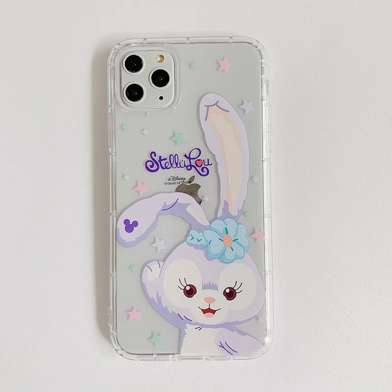 Милый мультяшный фиолетовый чехол для телефона с кроликом для iPhone 11 X XR Xs Max 8 7 Plus 11 Pro Max Ультратонкий Мягкий ТПУ чехол-накладка
