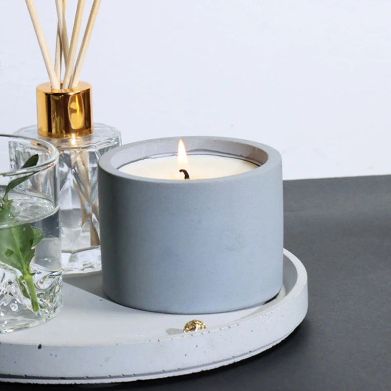 Cement Candle Cup Mould Silicone Molds For Concrete Candle Vessel