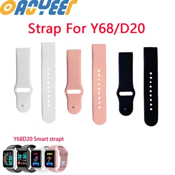 

Silicone Strap For Y68 Smart Watch Replacement Bracelet D20 Smartwatch Band Y68 Wristband D20 Smartband Y68 Watchband