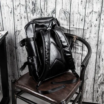 

Classical Black color fashion men travel backpack outdoor Large Capacity travel Laptop Bag for male Vintage School Bag 0815-28