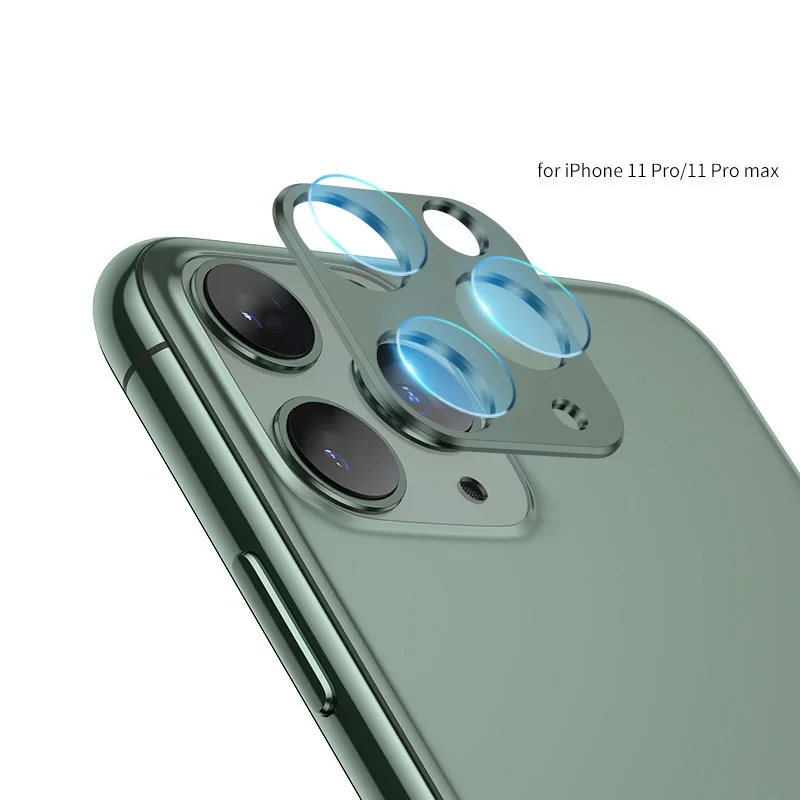green 11 pro or max Новинка чехлы для камеры из титанового сплава кольцо для iphone 11 Pro Max защита для объектива задней камеры для iphone 11 11Pro металлическая крышка для объектива - Цвет: green 11 pro or max
