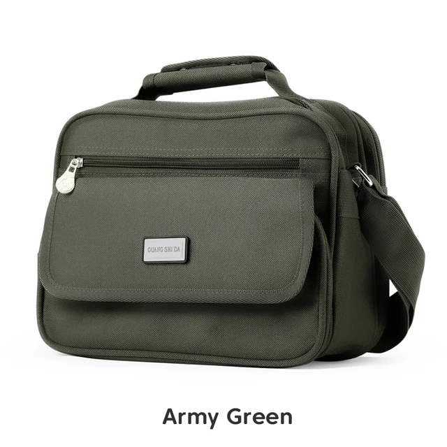GREATOP Multi-Packet Business Men Messenger Bag Oxford Waterproof  Male Shoulder Bags Travel Crossbody Bags Men Handbag Y0027 Army Green-1