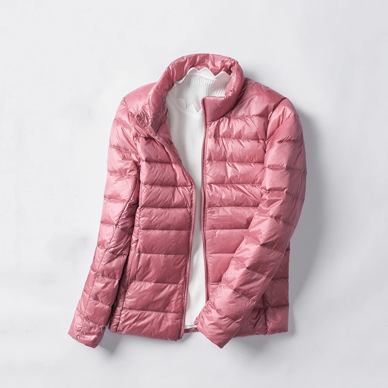 

Spring Winter Women Jacket Coat 90% White Duck Down Parka Women Ultra Light Down Jacket Ladies Portable Overcoat Windproof Parka
