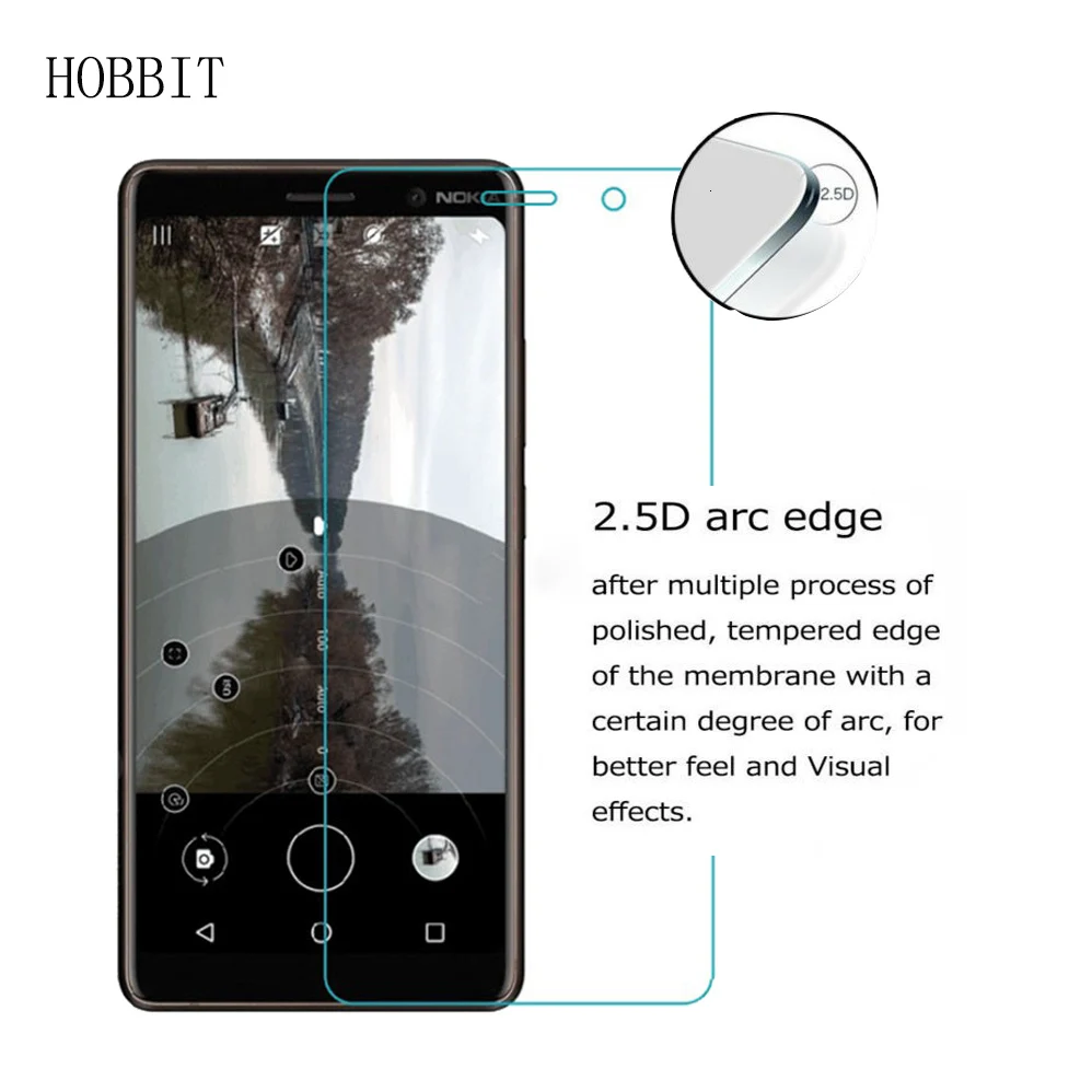 10 шт. в партии Bluk для Nokia 7 Plus 0,3 мм 2.5D прозрачная 9H защитная пленка из закаленного стекла для Nokia 7 Tranparent Анти-Царапины ЖК-пленка