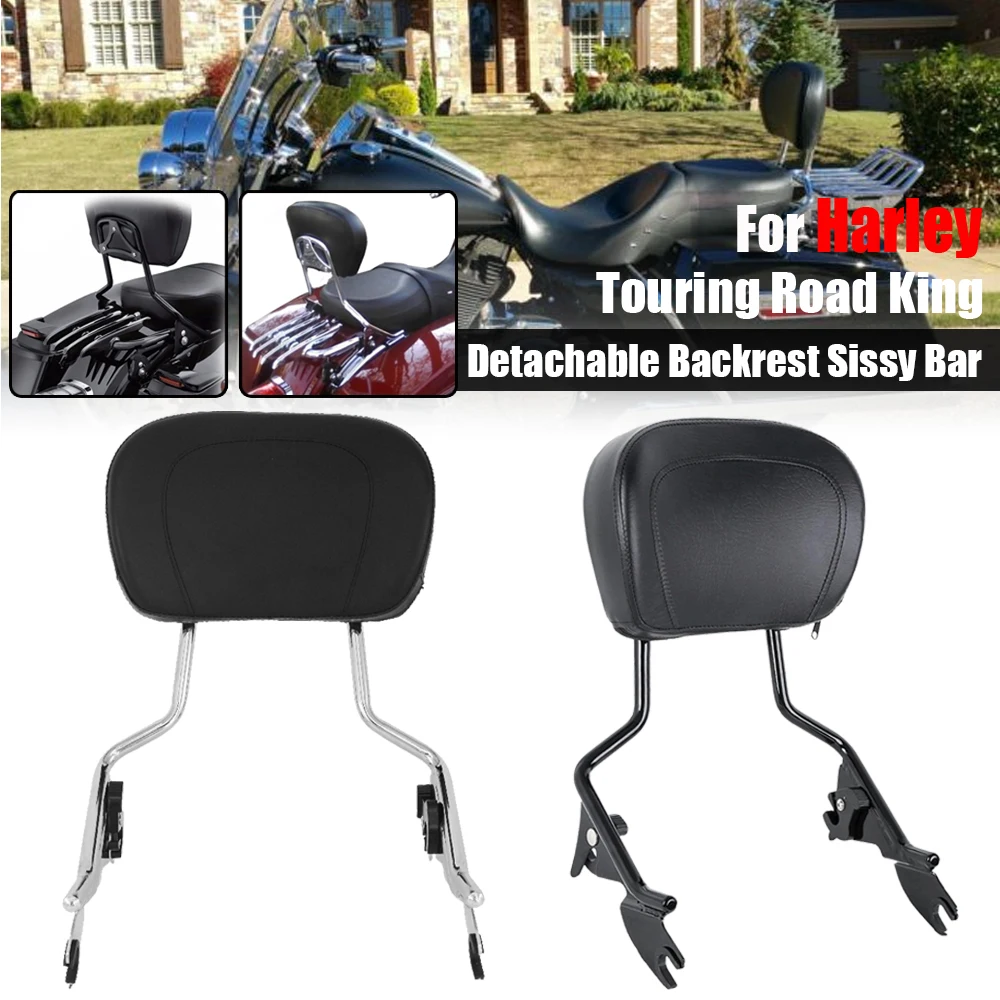 Motorcycle Detachable Backrest Sissy Bar For Harley Touring Road King