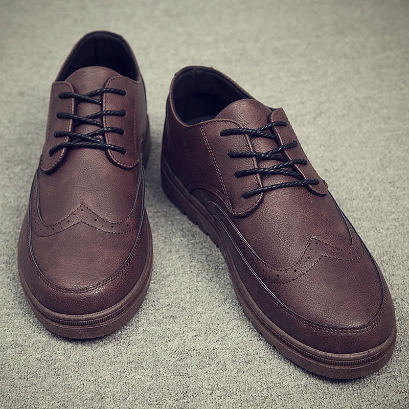 elegant leather men casual shoes fashion office work male footwear italian designer comfortable mens brogue oxford shoes for men (27)