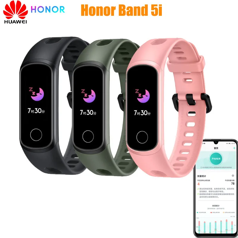 Оригинальный Смарт браслет Huawei Honor Band 5i часы с AMOLED дисплеем для сна плавания