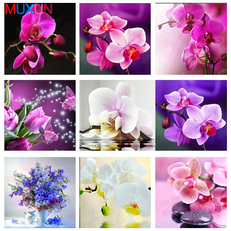 

Diamond Painting Orchid And Stone Calla Diamond Embroidery Flowers Pattern Rhinestones Decor Needlework Mosaic Kits Gift Rp490