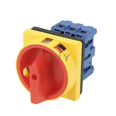 

Ui AC 660V Ith 25A 6 Screw Terminals ON/OFF Rotary Combination Switch