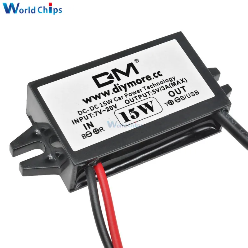 Адаптер питания для автомобиля с Micro USB на 5 В 3 А 15 Вт|12v to 5v|5v 12vstep down dc-dc |