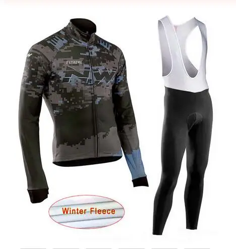 Новая велосипедная майка 9D Pad велосипедная одежда брюки комплект Ropa Ciclismo мужская зимняя теплая флисовая велосипедная Одежда для велоспорта - Цвет: 05