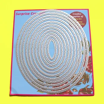 

Large cutting dies Torn edge Oval Scrapbook Cardmaking Paper Craft DIY Metal Stencil Surprise Creation dies