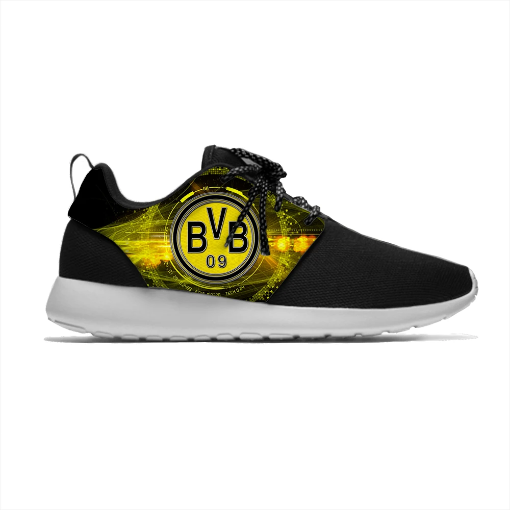 Dortmund Lightweight Sport Breathable Casual Sneakers Men/Women Borussia Soccer Football Fans Running Meshy Athletic Shoes
