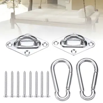 

1000lb Capacity Stainless Steel Heavy Duty Hammock Hanging Spring Hook+Matching Screws Kit for Ceiling Swing Chair Yoga Chair
