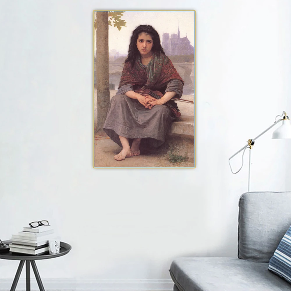 Citon William Adolphe Bouguereau &quotбогемный&quot Холст Картина маслом Художественная настенный