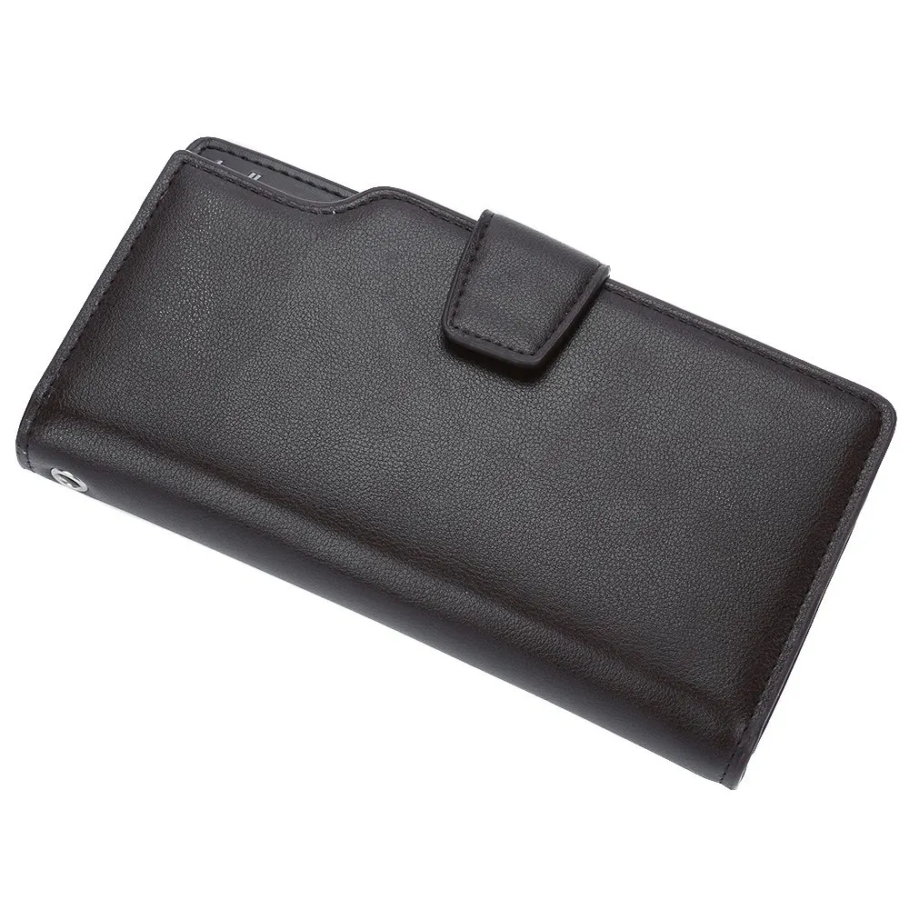 

HaoYun Fashion Men's Hasp Zipper Multi Functional Card Money Photo Vertical Clutch Wallets