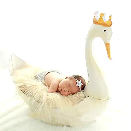 Новорожденные фотографии реквизит bebe милый белый лебедь подарки Новые Детские принадлежности Студия фото реквизит